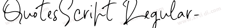 QuotesScript Regular字体转换